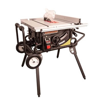 Sherwood 10in Job Site Table Saw 1500W 2HP with Wheeled Stand